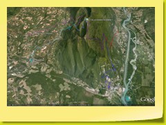 Vue des 4 routes du Col du Grand Colombier (orientation Nord)